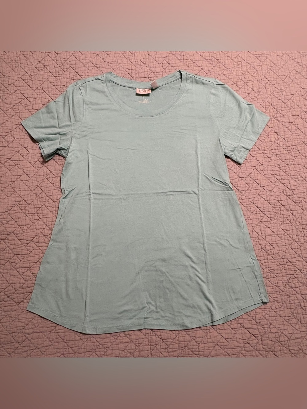 LOGO by Lori Goldstein the Tee Shirt Aqua Size XS / X-Small Cotton Modal NWOT